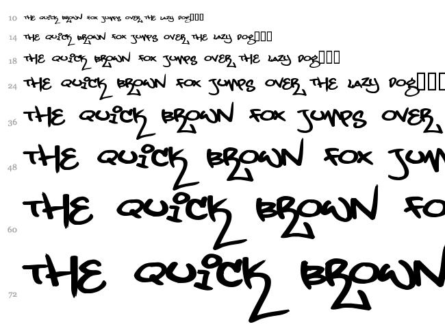 Grand Stylus font waterfall